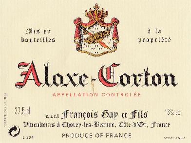 etiquette Aloxe Corton