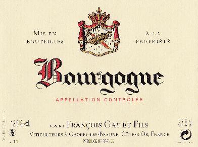 etiquette Bourgogne