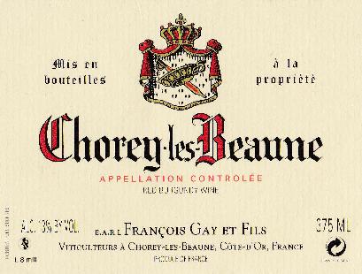 etiquette Chorey-les-Beaune
